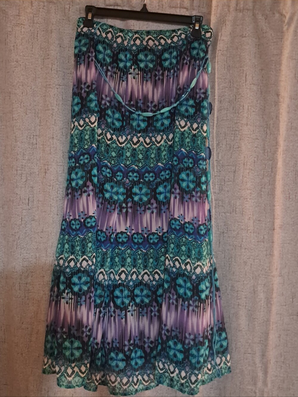 Vtg Y2k Skirt 16 XL Hippie Boho Mermaidcore Maxi Coastal Beachy Festival Summer